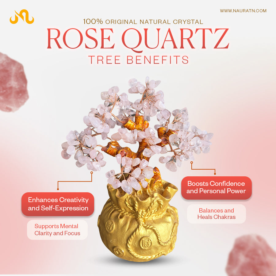 Rose Quartz Potli Tree