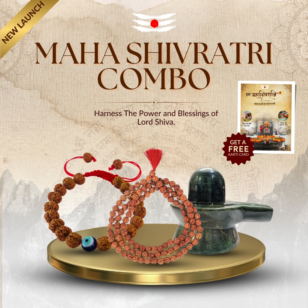 Mahashivratri Combo (Green Jade Shivling) (Free Aarti card)