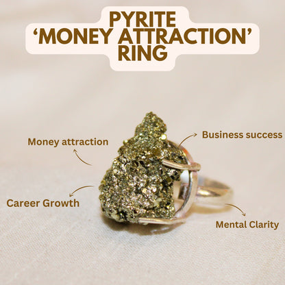 Money Attraction Pyrite Ring