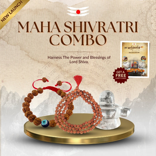 Mahashivratri Combo (Crystal Quartz Shivling) (Free Aarti card)