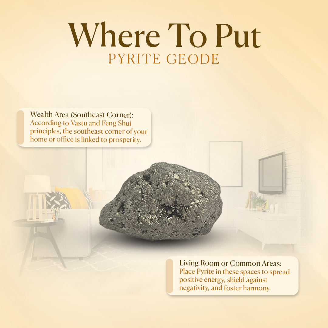 Authentic Charm Pyrite Geode