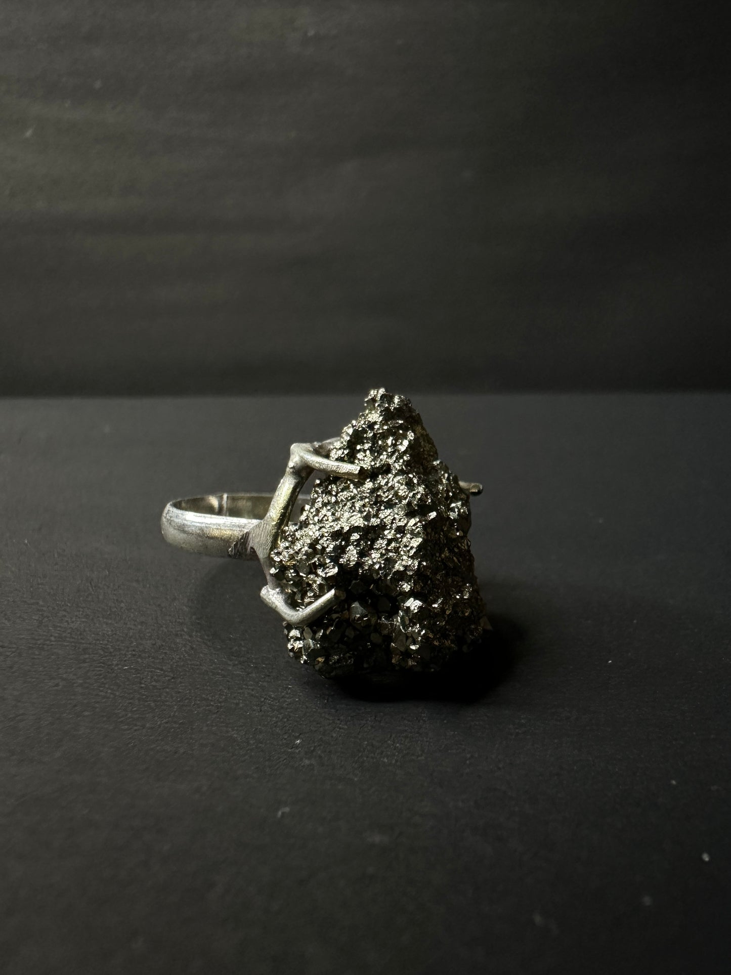 Money Attraction Pyrite Ring