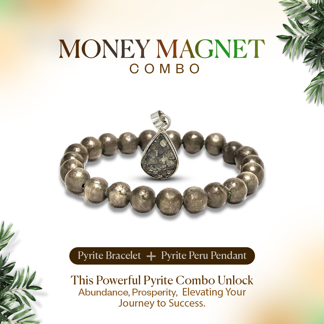 Money Magnet Combo (Pyrite Pendant & Bracelet)