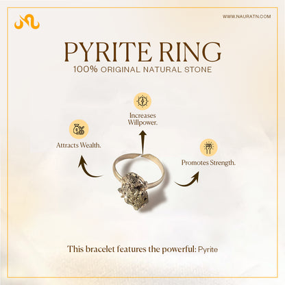 Money Attraction Pyrite Ring