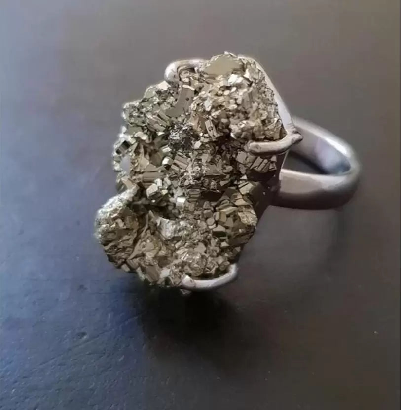 Money Attraction Pyrite Ring