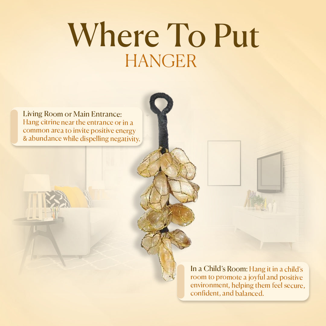 Citrine  Crystal Hanger