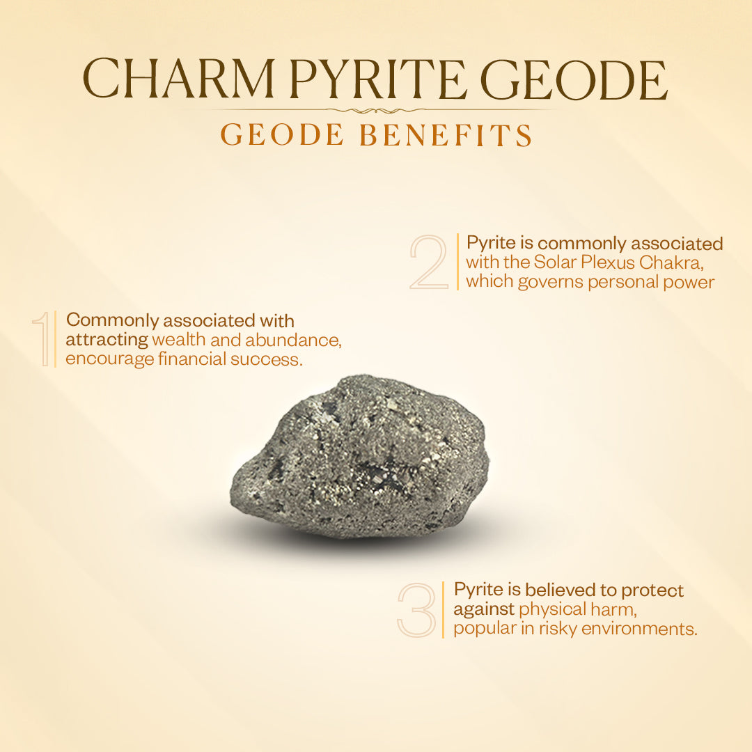 Authentic Charm Pyrite Geode