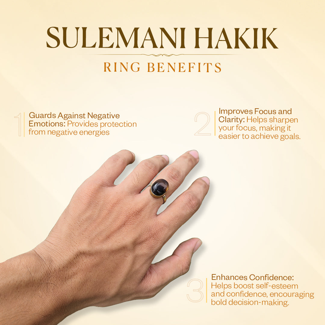 Sulemani Hakik Adjustable Ring - Embrace Spritual Harmony