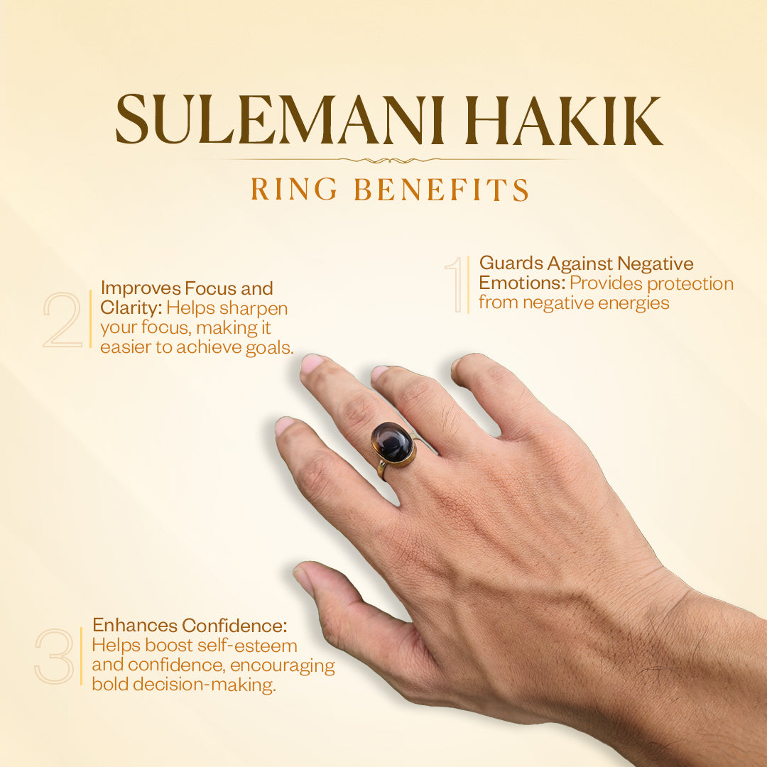 Sulemani Hakik Adjustable Ring - Embrace Spritual Harmony