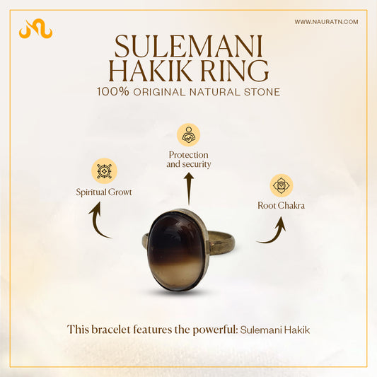 Sulemani Hakik Adjustable Ring - Embrace Spritual Harmony