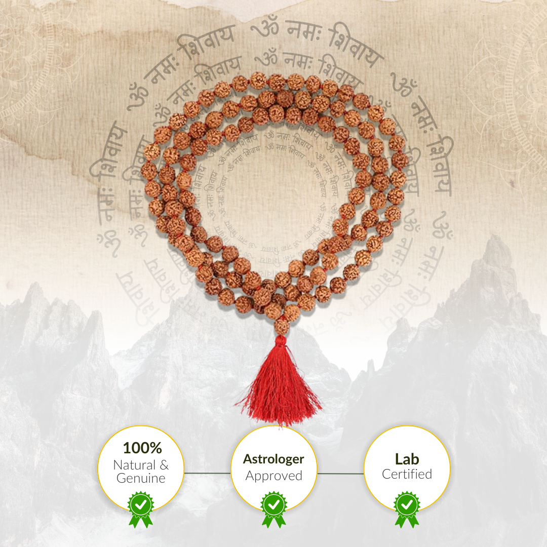 5 Mukhi Rudraksha Mala