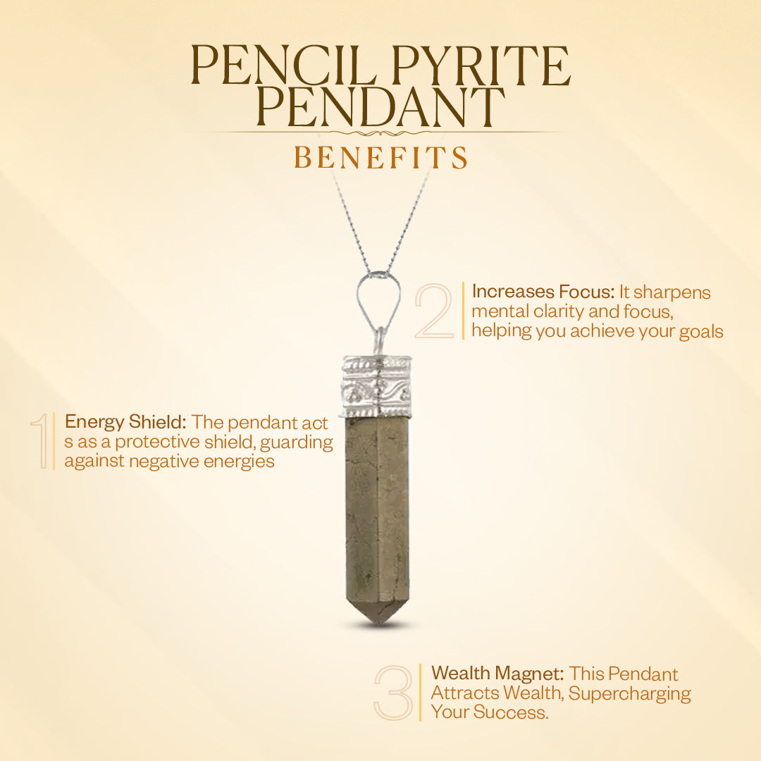 Authentic Pencil Pyrite Pendant