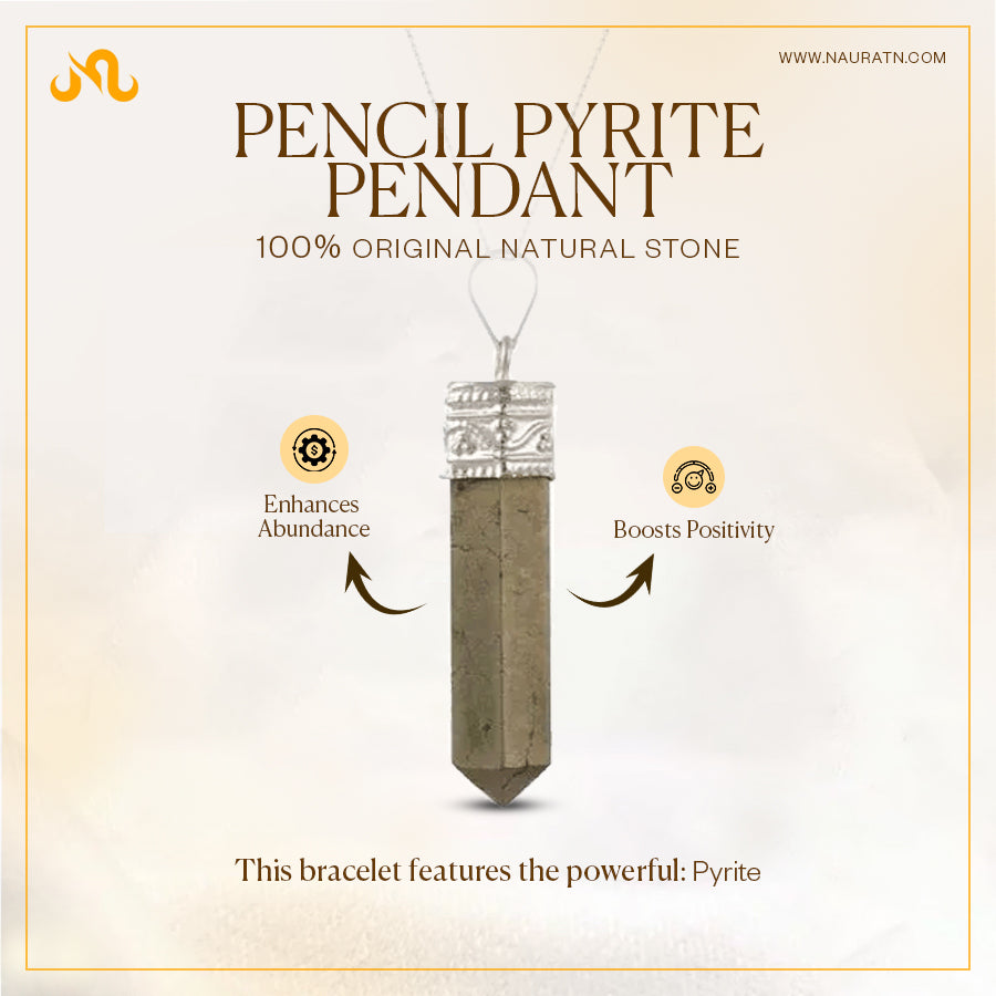 Authentic Pencil Pyrite Pendant