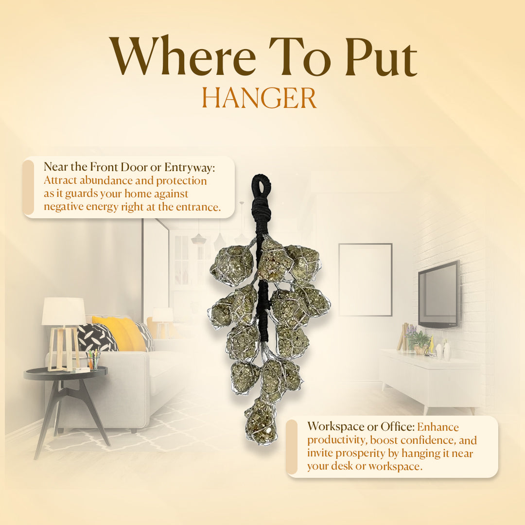 Pyrite Crystal Hanger